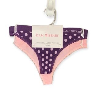 Isaac Mizrahi Seamless Thong Size Medium Panties 2 Pack